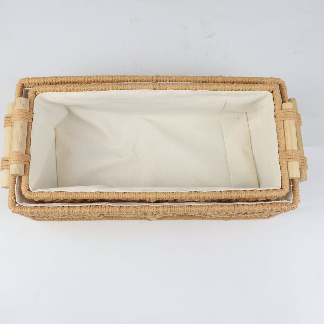 Storage basket with macrame pattern Kalsten