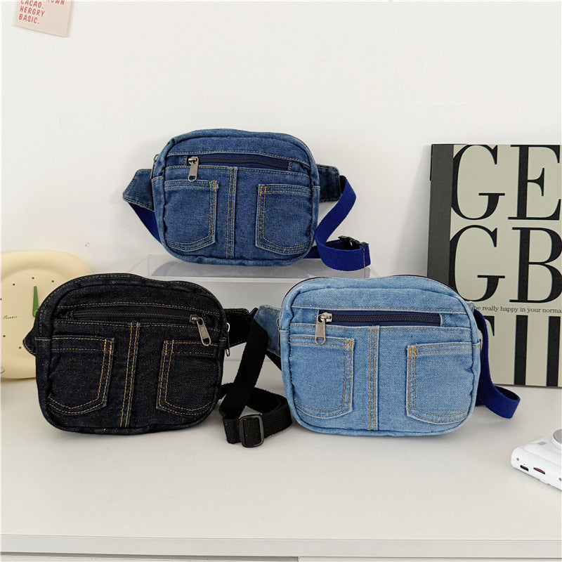 Compact Denim Crossbody Bag Kalsten
