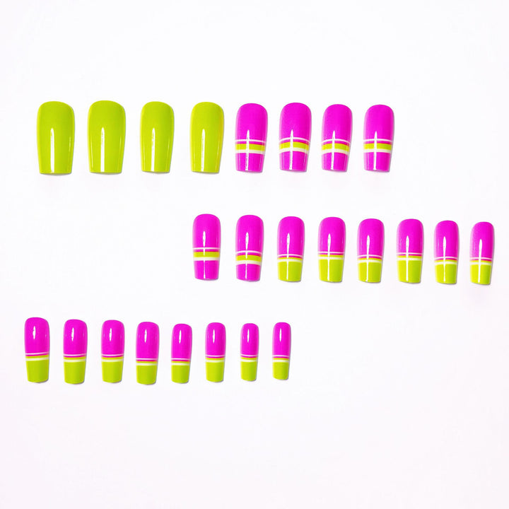 Creative artistic nails with geometric color effect Kalsten
