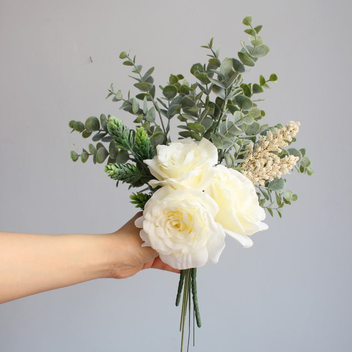 Lifelike Yellow Rose Bouquet Arrangement