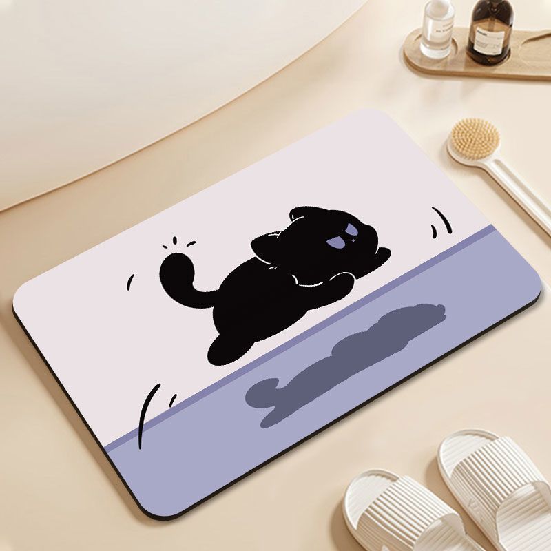 Cute Cat Design Bath Mat Kalsten