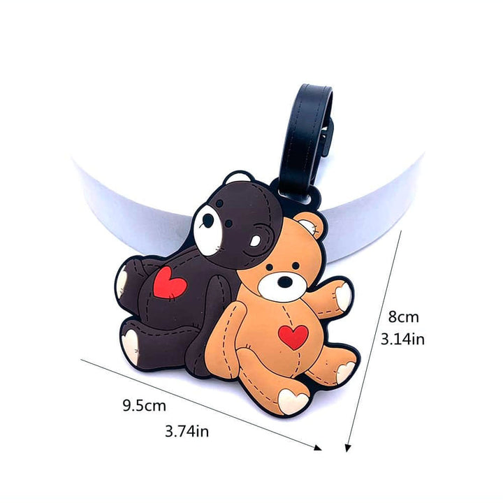 Cute Silicone Cat Luggage Tag with Detachable Strap and Personalized ID Window Kalsten