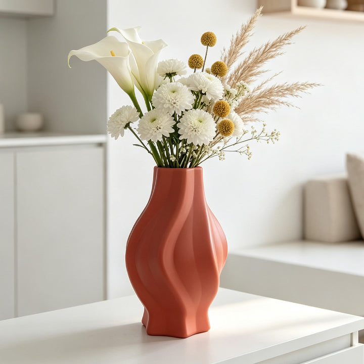 Wave-Designed Decorative Vase Kalsten