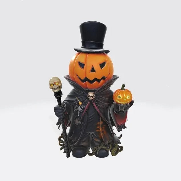 Halloween-Themed Pumpkin Master Figurine Kalsten