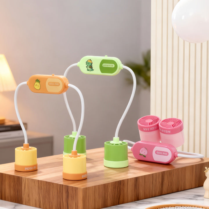 Women's Portable Neck Fan with Flexible Adjustable Design and USB Connection Kalsten