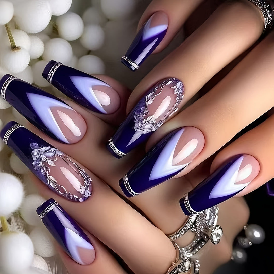 Artistic Floral Nail Design
