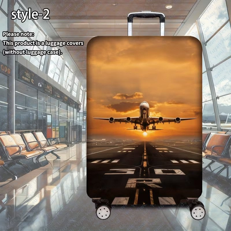 Unisex luggage cover with creative world travel motif Kalsten