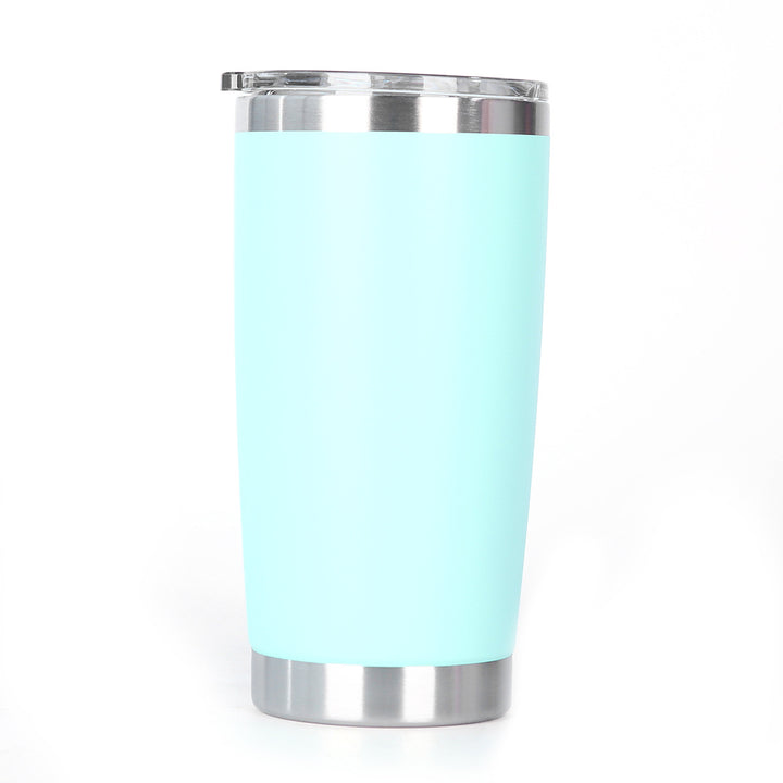 Ergonomic Tapered Insulated Stainless Steel Travel Tumbler With Clear Press-Fit Lid And Non-Slip Base