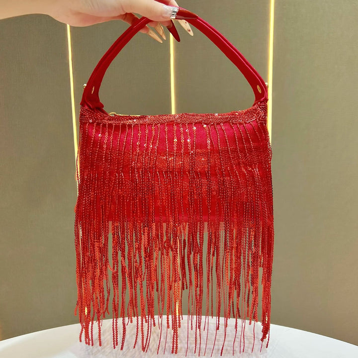 Fringe Detail Evening Handbag