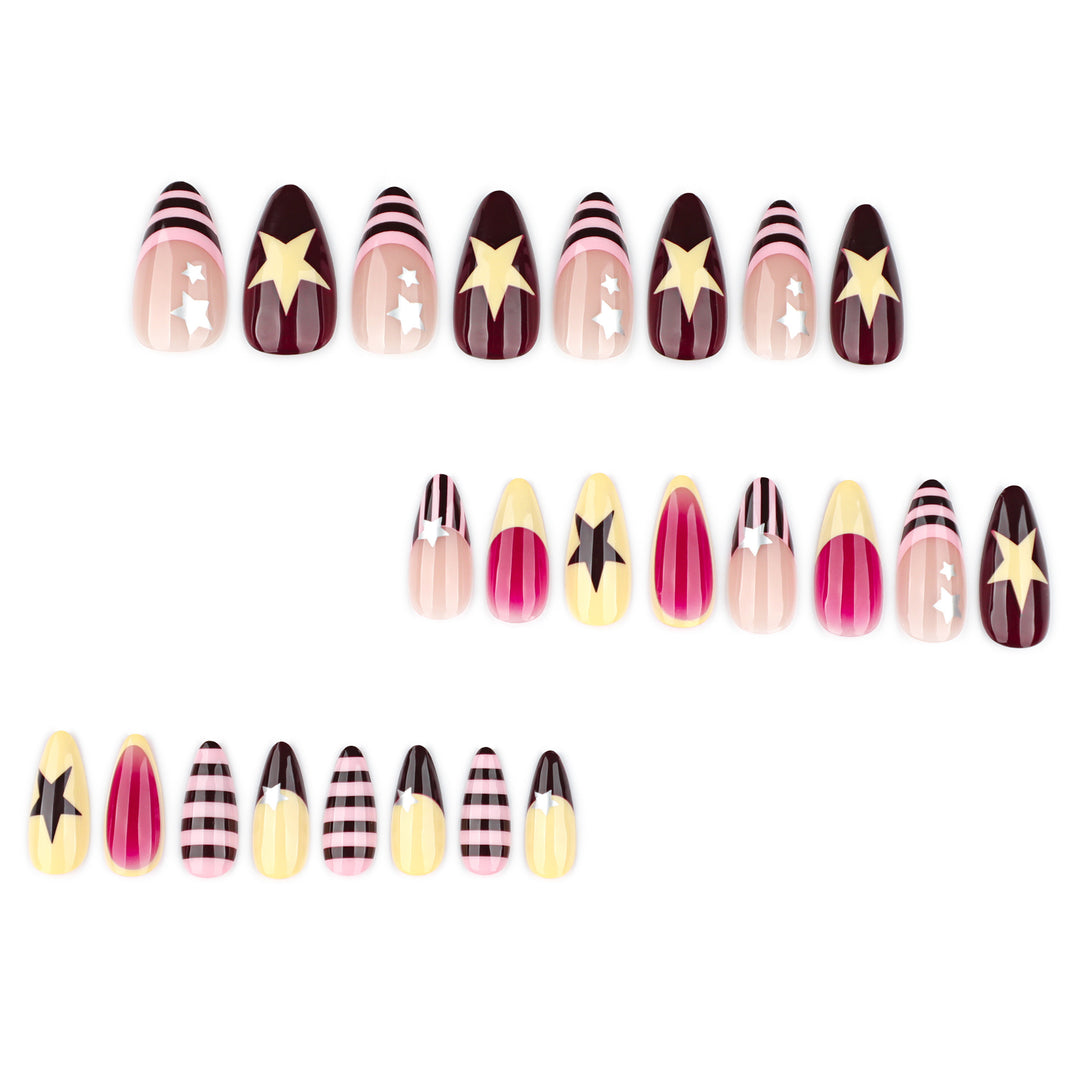 Creative Nail Art with Star Design Kalsten