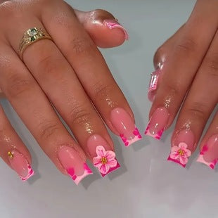 Creative 3D Bow and Pearl Nail Extensions Kalsten