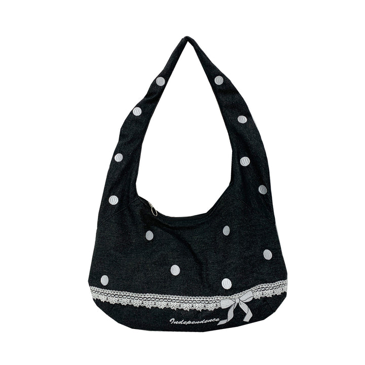 Comfortable shoulder bag with original embroidery motif Kalsten