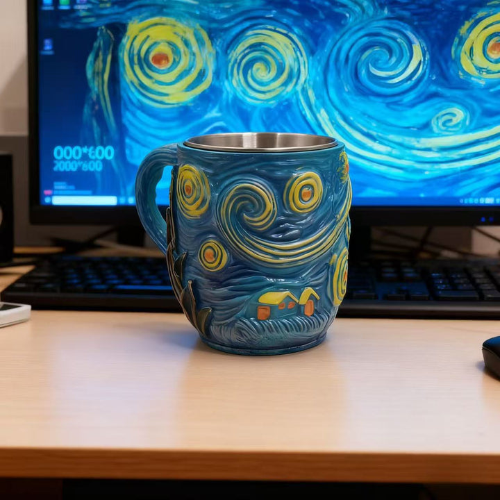 Artistic Starry Night-Themed Coffee Mug Kalsten