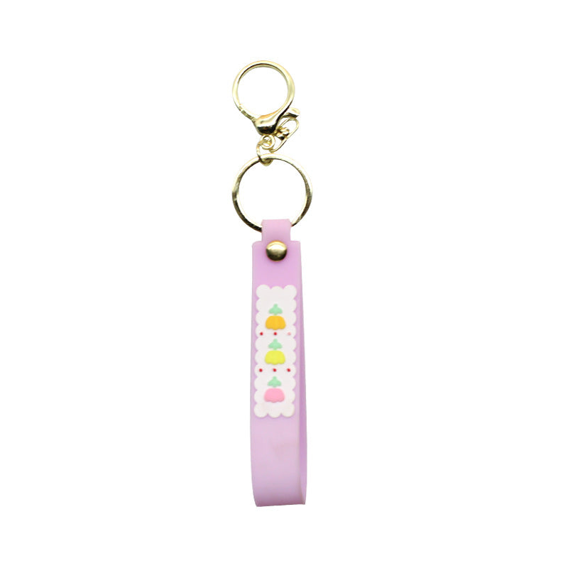 Unisex keychain made of durable silicone with playful design Kalsten