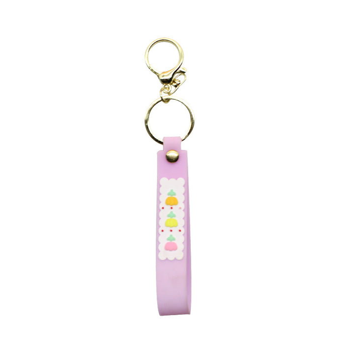Unisex keychain made of durable silicone with playful design Kalsten