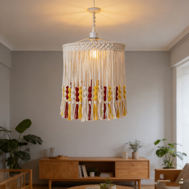 Decorative Macrame Pendant Light Cord Kalsten