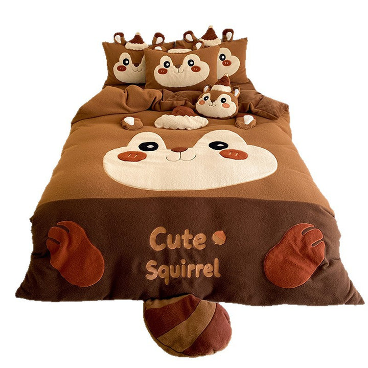 Cozy baby fleece blanket with penguin applique and play mat design