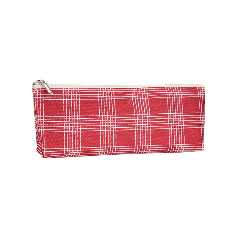 Stylish Plaid Pencil Case