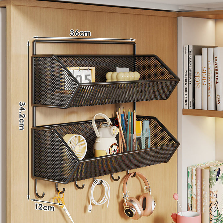 Over-Cabinet Mesh Hanging Storage Basket Shelf Organizer