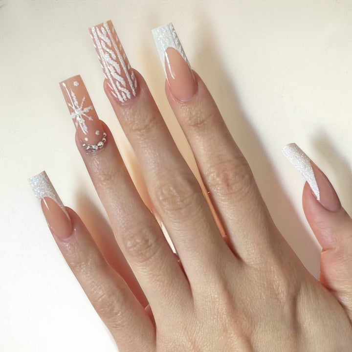 Artificial nail set with festive designs Kalsten