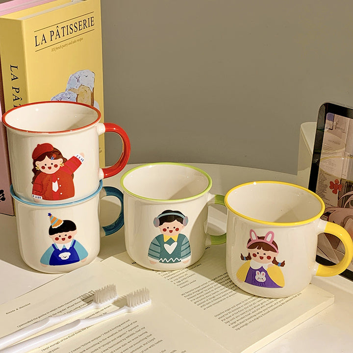 Ceramic mug with playful illustration design Kalsten