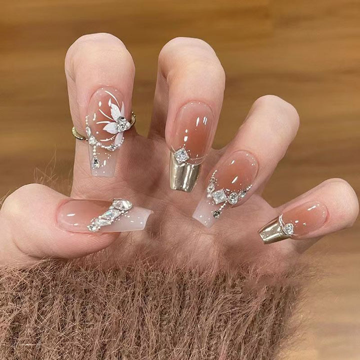 Ombre Glittering Press-On Nails Kalsten