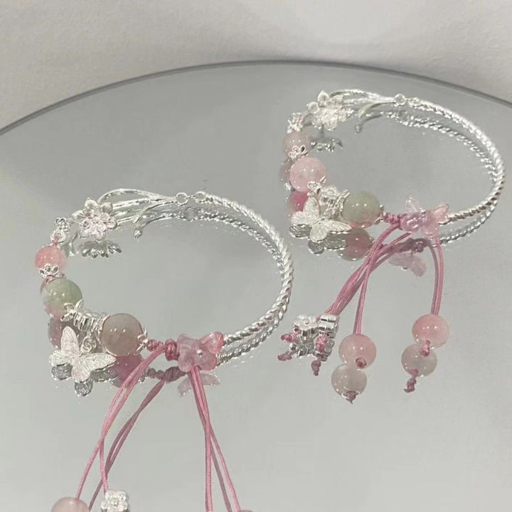 Elegant Flower and Gem Bracelet Kalsten