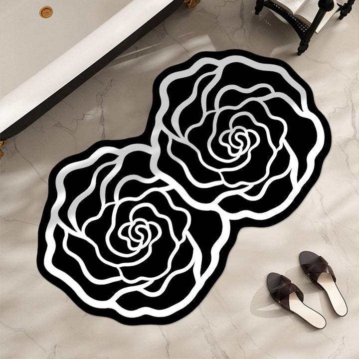 Floral-Inspired Decorative Area Mat