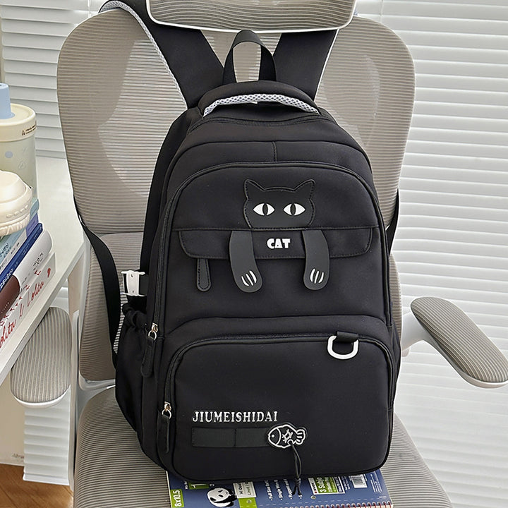 Playful Cat-Themed School Backpack Kalsten