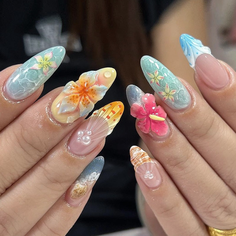 Creative Nail Art Set with Floral Design Kalsten