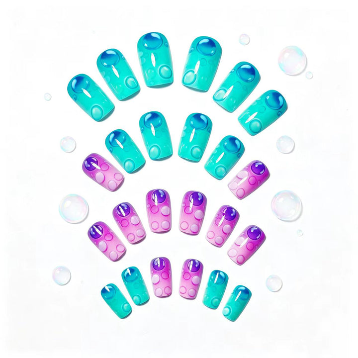 Artistic Bubble-Effect Nail Art Kalsten