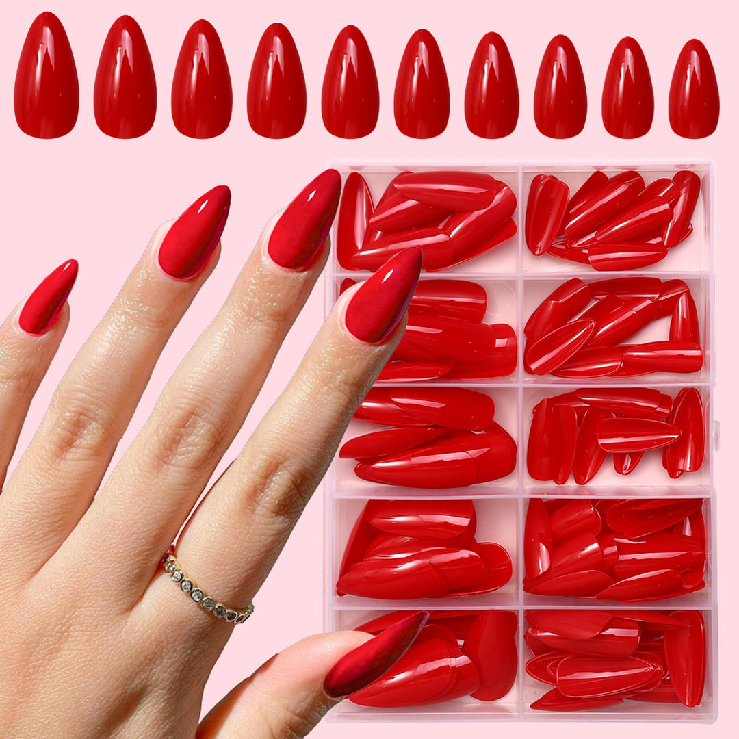 Full Coverage Glossy Press-On Nail Tips Set
