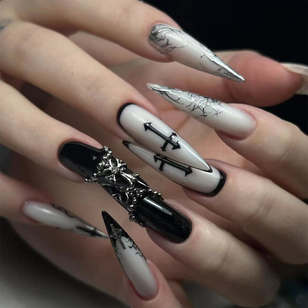 Artistic Gothic Stiletto Press-On Nails Kalsten
