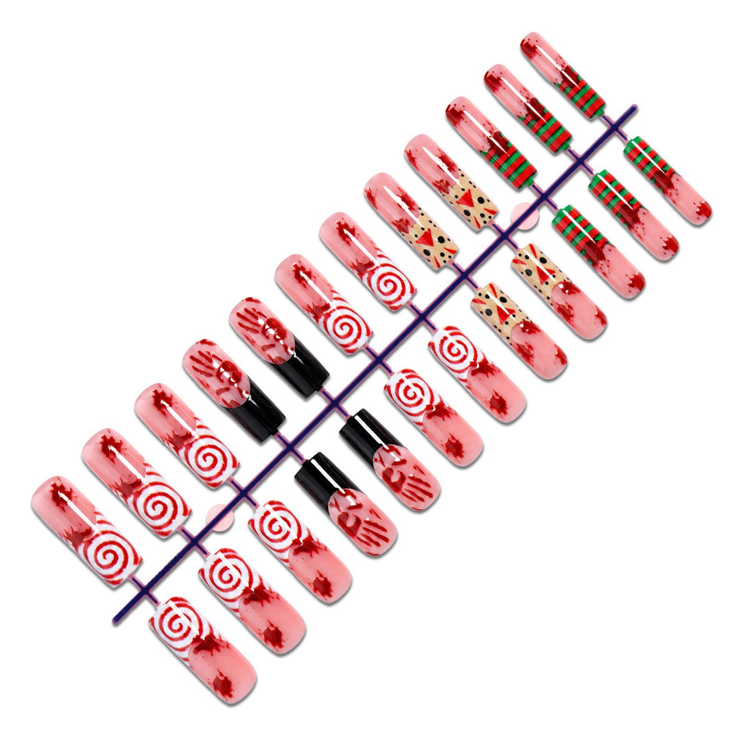 Creative Halloween Nail Art Set with Whimsical Designs Kalsten