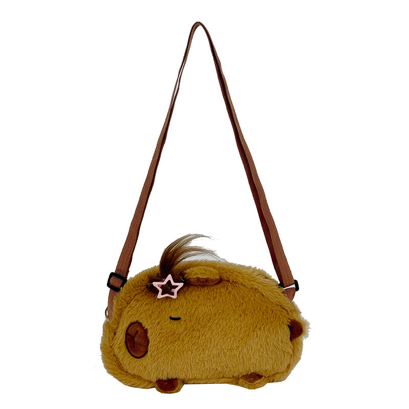 Plush Shoulder Bag with Cute Animal Design Kalsten