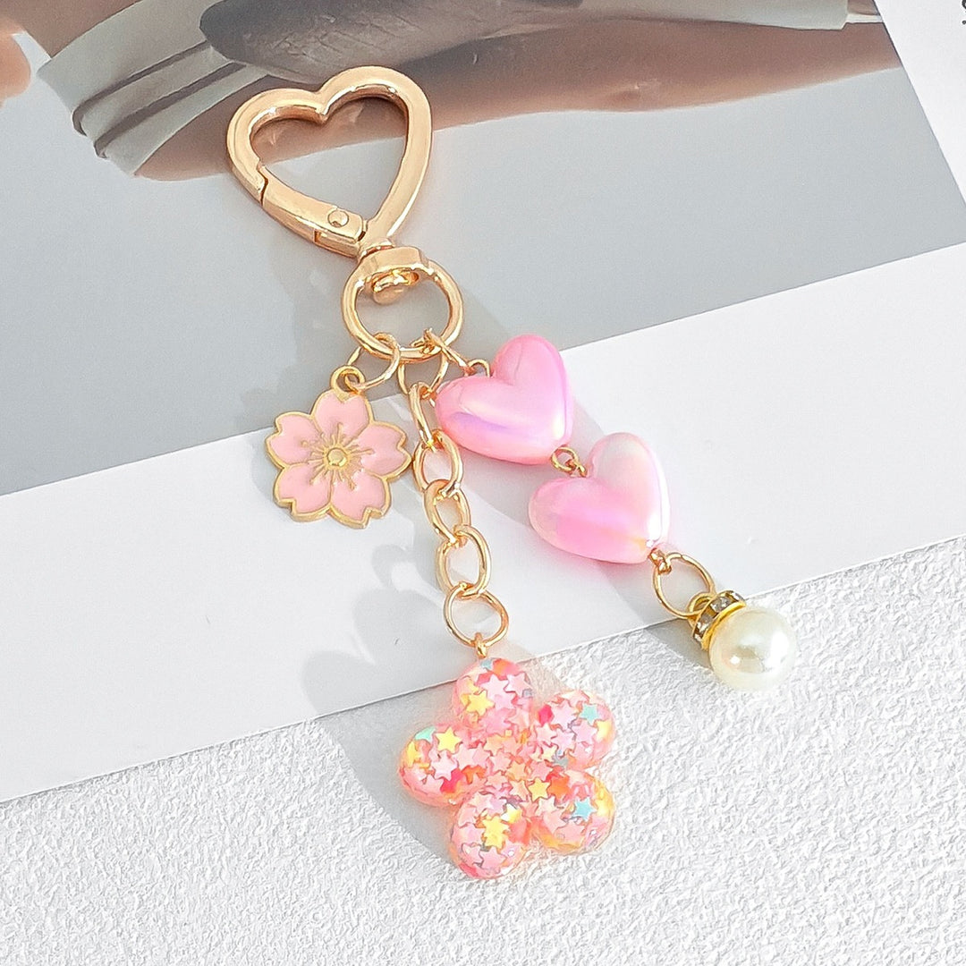 Playful keychain with hearts and flower motif Kalsten