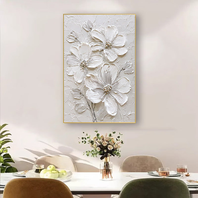 Textured Floral Relief Wall Art