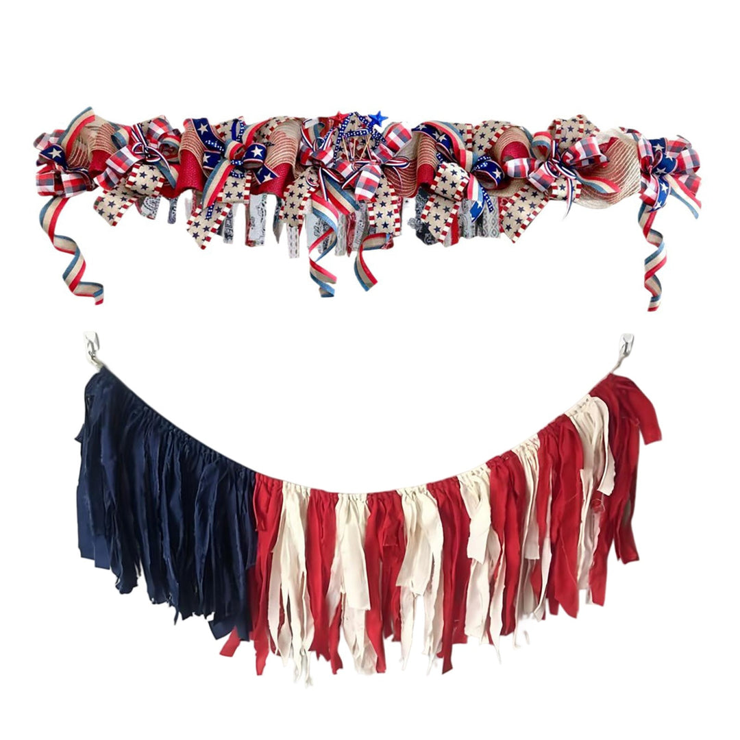 Unisex nan fabric tassel garland banner with mixed-length chiffon strips and durable hanging cord Kalsten