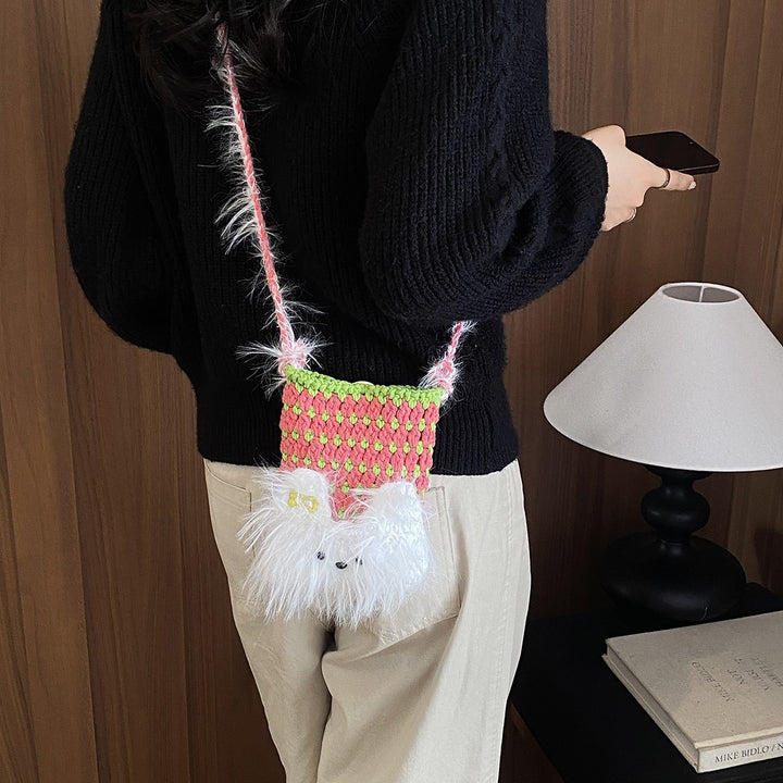 Cute Plush Animal-Themed Mini Bag