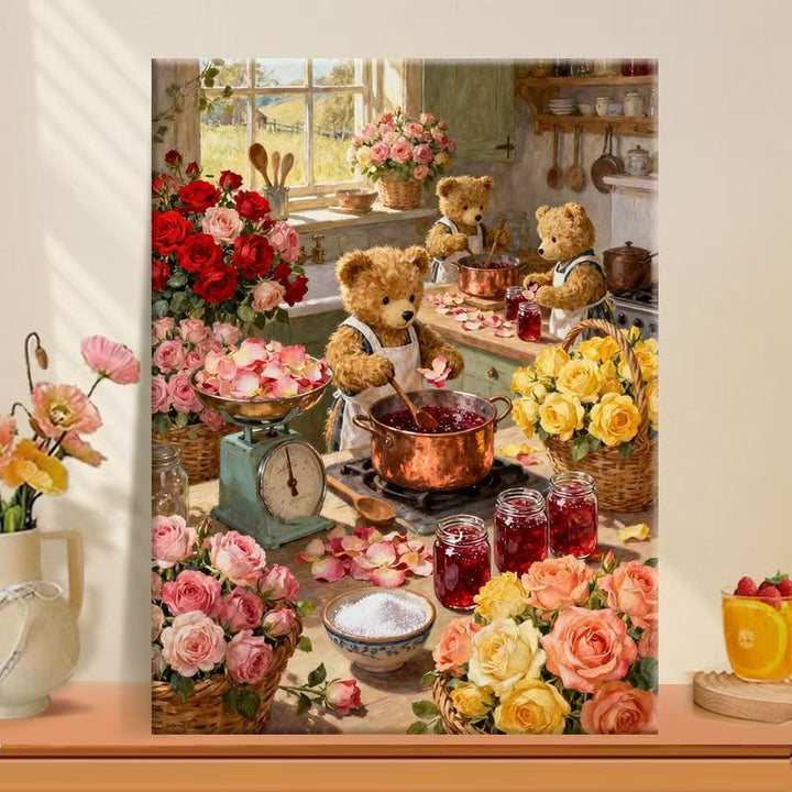 Charming Bear-Themed Kitchen Art Print Kalsten