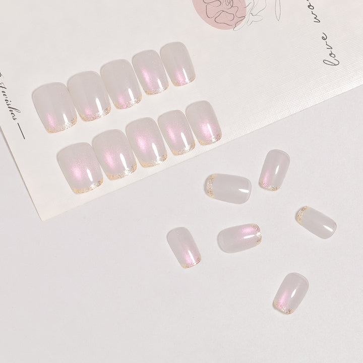 Elegant Glitter Tip Press-On Nail Set Kalsten