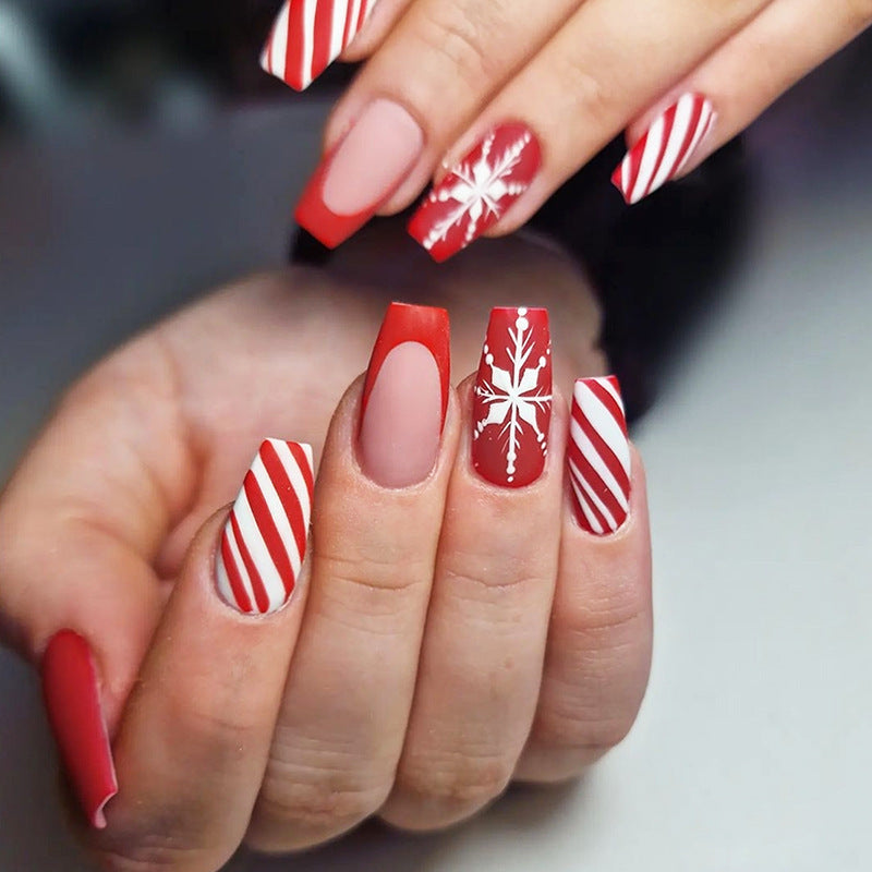 Creative Nail Art Set with Winter Motifs and Glitter Effects Kalsten