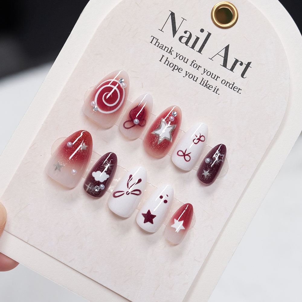 Decorative Press-On Nail Art Set