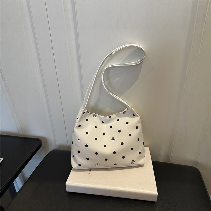 Polka Dot Patterned Handheld Tote Bag