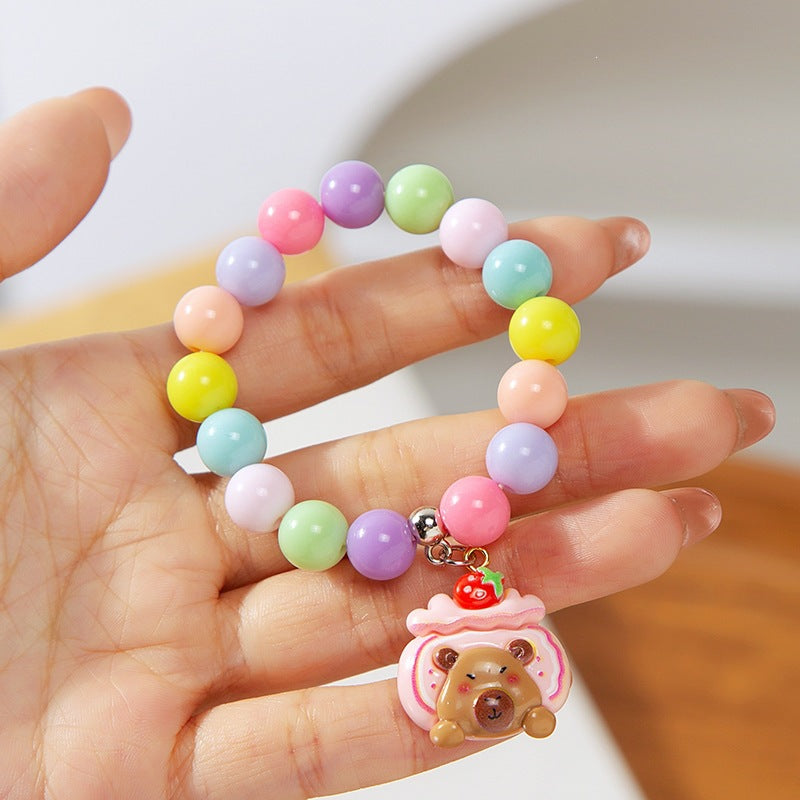 Colorful children's bracelet with crafted pendant Kalsten