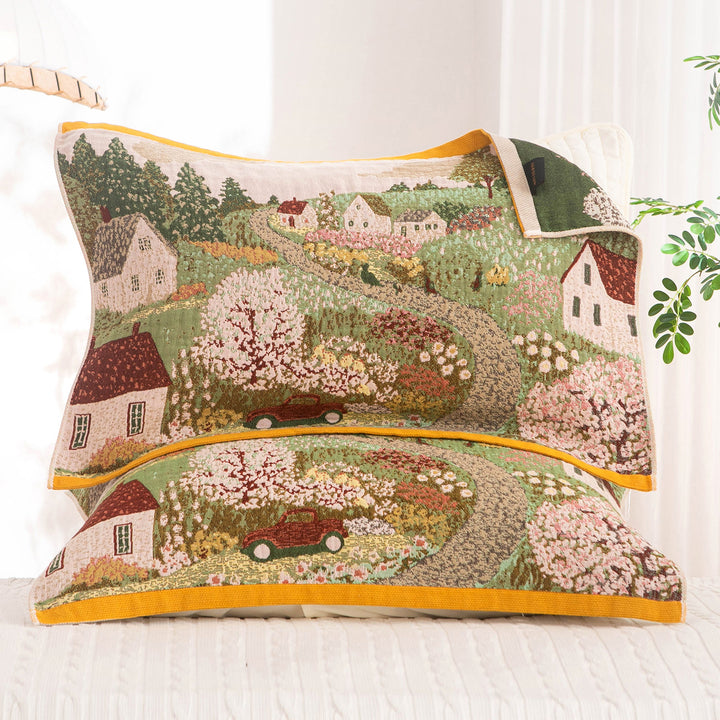 Women's pillowcase with loving bear design and checkered pattern Kalsten