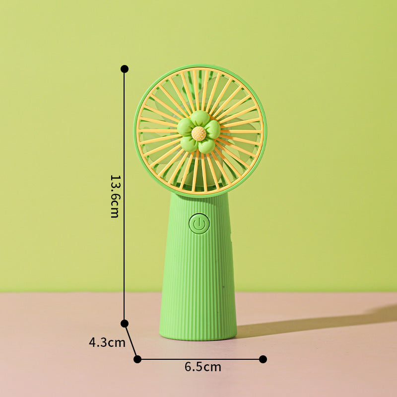 Women's Portable Mini Hand Fan with Floral Pattern Kalsten