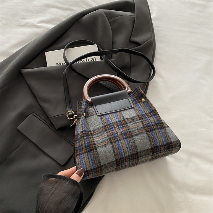 Plaid Structured Mini Handbag Kalsten