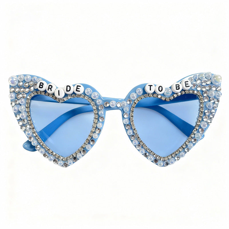 Heart-Shaped Pearl-Embellished Sunglasses Kalsten