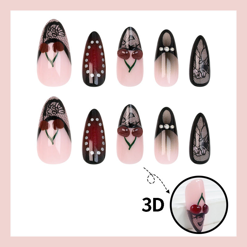 Nail art set with playful fruit and flower designs Kalsten
